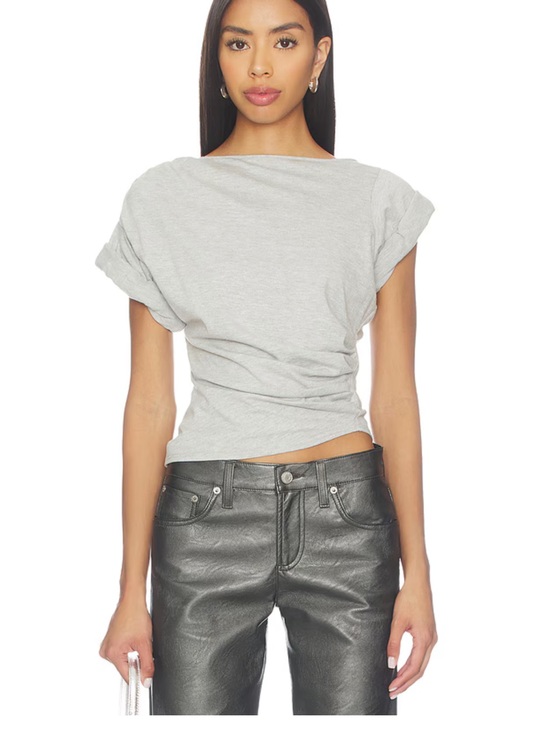 The Line by K Tops - NEW WITH TAG REVOLVE The Line by K Francine T-Shirt in Heather Grey SMALL